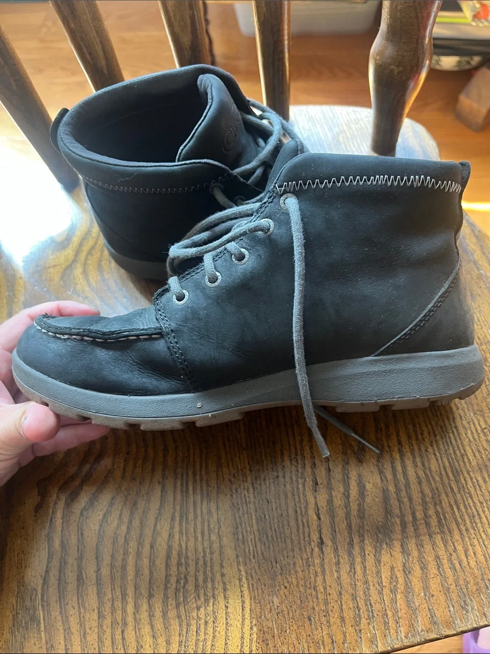 Chaco Kids Black Lace-Up Moc Toe Boots
